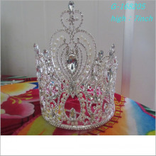 Wholesale Fashion pearl large pageant crowns full tall miniature crown